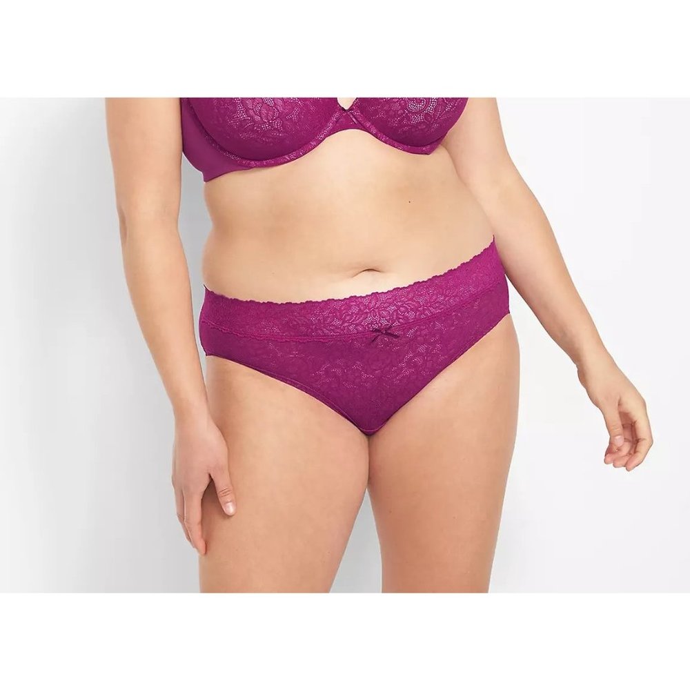 Lane Bryant Cacique Soft Stretch Lace Hipster Panty 22/24